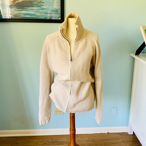 Zara Other - Men’s Zara Sport Oatmeal Linen/Cotton Cardigan XL